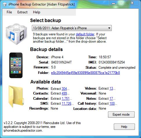 is iphone backup extractor safe