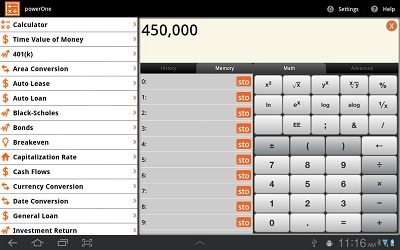 PowerOne Finance Calculator 